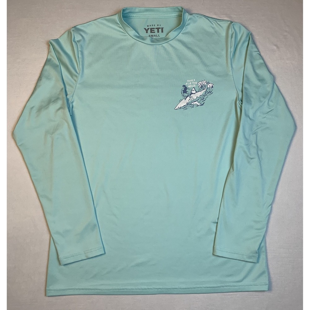 YETI Built For The Wild Shirt Mens Small Long Sleeve Fishing Performance Tee